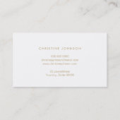 Carte De Visite notes d'or du professeur de musique (Dos)