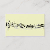 Carte De Visite Notes musicales (Dos)
