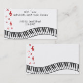 Carte De Visite Notes musicales (Devant / Derrière)