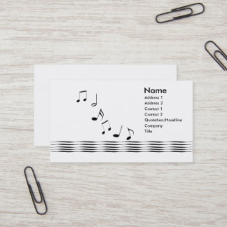 Carte De Visite Notes musicales