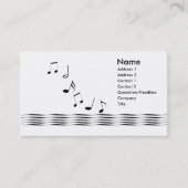 Carte De Visite Notes musicales (Devant)