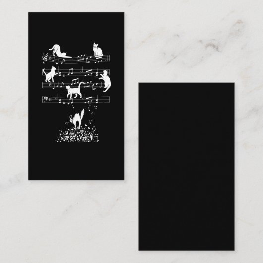 Carte De Visite Notes musicales (Devant / Derrière)