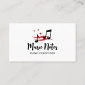 Carte de visite Notes musicales (Dos)