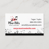 Carte de visite Notes musicales (Devant)