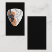 Carte De Visite Notes musicales Acoustique Onglet de guitare Playe (Devant / Derrière)