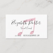 Carte de visite Notes musicales aquarelle (Devant)