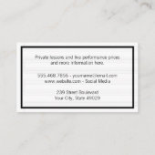 Carte De Visite Notes musicales | Arrière - plan de la feuille de  (Dos)