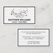 Carte De Visite Notes musicales | Arrière - plan de la feuille de  (Devant / Derrière)