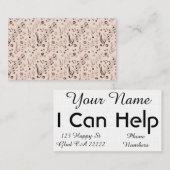 Carte De Visite Notes musicales, barres, et symboles de fête (Devant / Derrière)