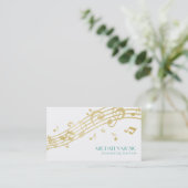 Carte De Visite Notes musicales d'affaires de la musique moderne d (Debout devant)