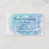 Carte De Visite Notes musicales d'aquarelle (Devant)