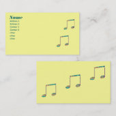 Carte De Visite notes musicales de plaid (Devant / Derrière)