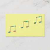 Carte De Visite notes musicales de plaid (Dos)