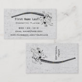 Carte De Visite Notes musicales de souffle Cornett Cornetto Zink (Devant / Derrière)