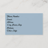 Carte De Visite Notes musicales en verre d'Imaginaire (Dos)