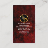 Carte De Visite Notes musicales flottantes Guitar Riffs Red Grunge (Dos)