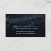 Carte De Visite Notes musicales Flux aquarelle - Dreamy Blue (Dos)