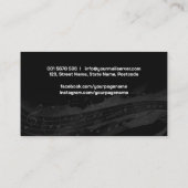 Carte De Visite Notes musicales Flux aquarelle - noir et blanc (Dos)