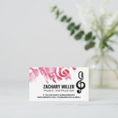 Carte De Visite Notes musicales Logo du microphone (Debout devant)