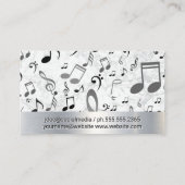 Carte De Visite Notes musicales | Marbre métallique (Dos)