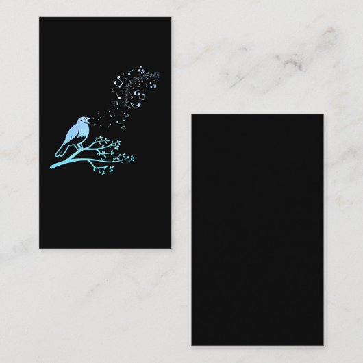 Carte De Visite Notes musicales singing (Devant / Derrière)