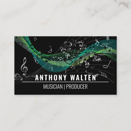 Carte De Visite Notes musicales | Son (Devant)