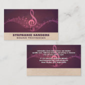 Carte De Visite Notes musicales | Son (Devant / Derrière)