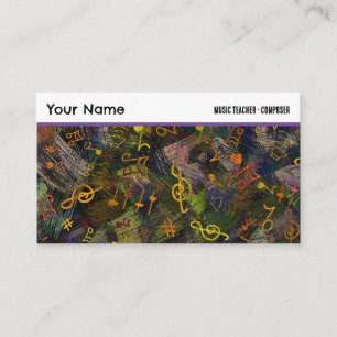 Carte De Visite Notes musicales sur Abstrait Arrière - plan Profes
