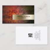 Carte De Visite Notes musiciennes Grunge Music Notes Gold Stripe M (Devant / Derrière)