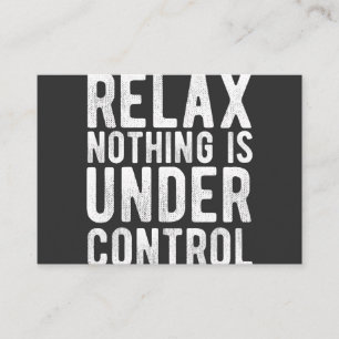 Carte De Visite nothing is uncontrol