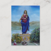 Carte De Visite NOTRE DAME DE bleu clair vert rouge (Dos)