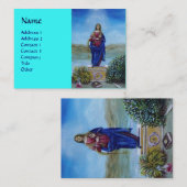 Carte De Visite NOTRE DAME DE bleu clair vert rouge (Devant / Derrière)