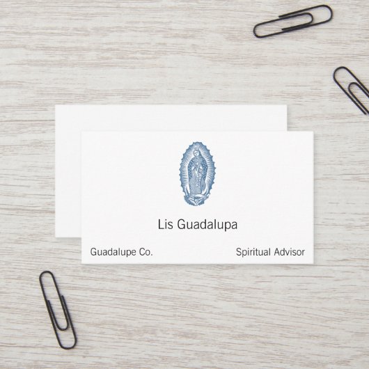 Carte De Visite Notre Madame de Guadalupe (Devant/Arrière en situation)