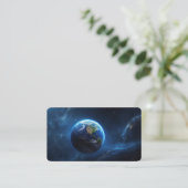 Carte De Visite Notre maison de saphir dans l'espace (Debout devant)