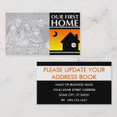 Carte De Visite notre première maison (coucher du soleil mod) (Devant / Derrière)
