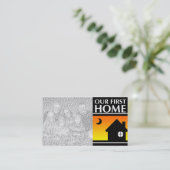 Carte De Visite notre première maison (coucher du soleil mod) (Debout devant)