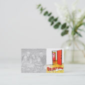 Carte De Visite notre première porte comique à domicile (Debout devant)