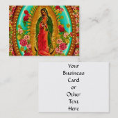 Carte De Visite Notre Vierge Marie mexicain saint de Madame (Devant / Derrière)