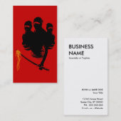 Carte De Visite nouilles de ninja (Devant / Derrière)