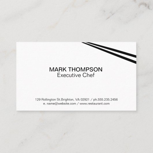 Carte De Visite Nouilles et sauce dans un bol (Dos)