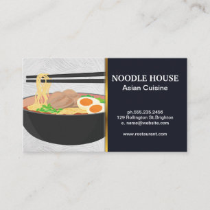 Carte De Visite Nouilles Ramen   Baguettes