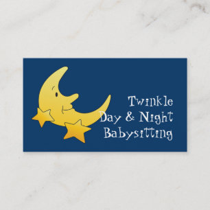 Carte De Visite Nounou de soir Garde d'enfants Babysitter