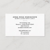 Carte De Visite *~* Nounou d'une sage-femme née (Dos)