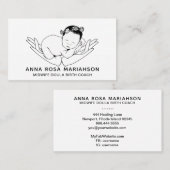 Carte De Visite *~* Nounou d'une sage-femme née (Devant / Derrière)