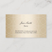 Carte De Visite Nounou géométrique noire et or (Dos)