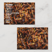 Carte De Visite Nourriture asiatique frite de sauterelle (Devant / Derrière)