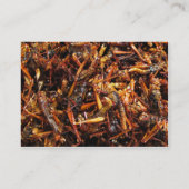 Carte De Visite Nourriture asiatique frite de sauterelle (Dos)