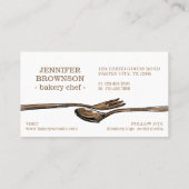 Carte De Visite Nourriture Cuillère Cuillère Loyauté Punch Cuisine (Dos)