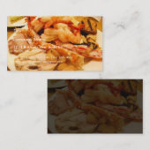 Carte De Visite Nourriture de crevette de jambes de crabes de (Devant / Derrière)