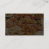 Carte De Visite Nourriture de crevette de jambes de crabes de (Dos)